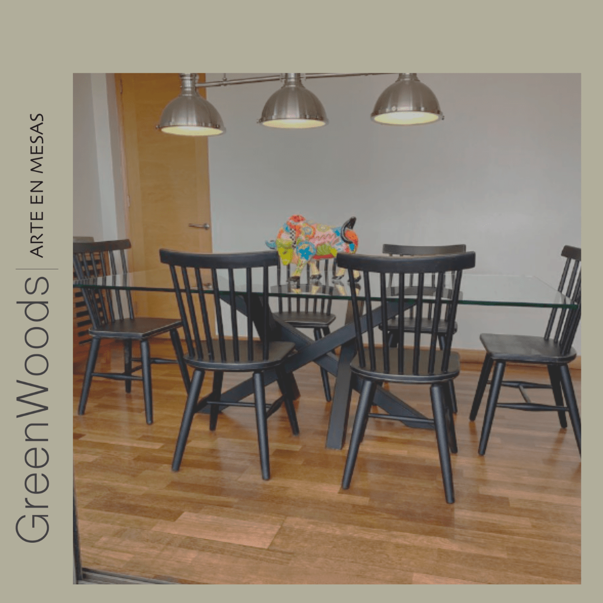 Mesa de comedor fierro y vidrio Da Vinci. - mesa comedor | Greenwoods Chile