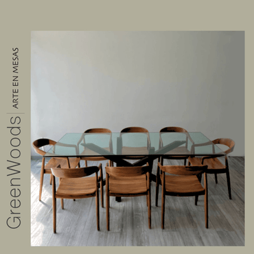 Mesa de comedor fierro y vidrio Da Vinci. - mesa comedor | Greenwoods Chile