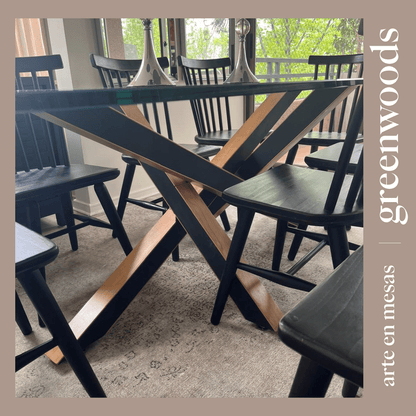Mesa de Comedor Madera y Fierro Da Vinci | Interior & Terraza a Medida - mesa comedor | Greenwoods Chile