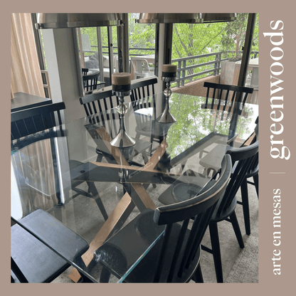 Mesa de Comedor Madera y Fierro Da Vinci | Interior & Terraza a Medida - mesa comedor | Greenwoods Chile