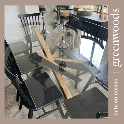 Mesa de Comedor Madera y Fierro Da Vinci | Interior & Terraza a Medida - mesa comedor | Greenwoods Chile