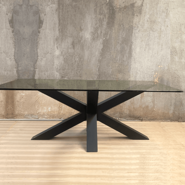 Mesa Comedor María Vidrio y Lenga Negra a Medida
