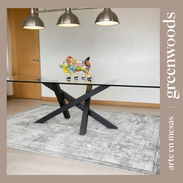 Mesa de Comedor Modelo Da Vinci | Fierro y Vidrio a Medida