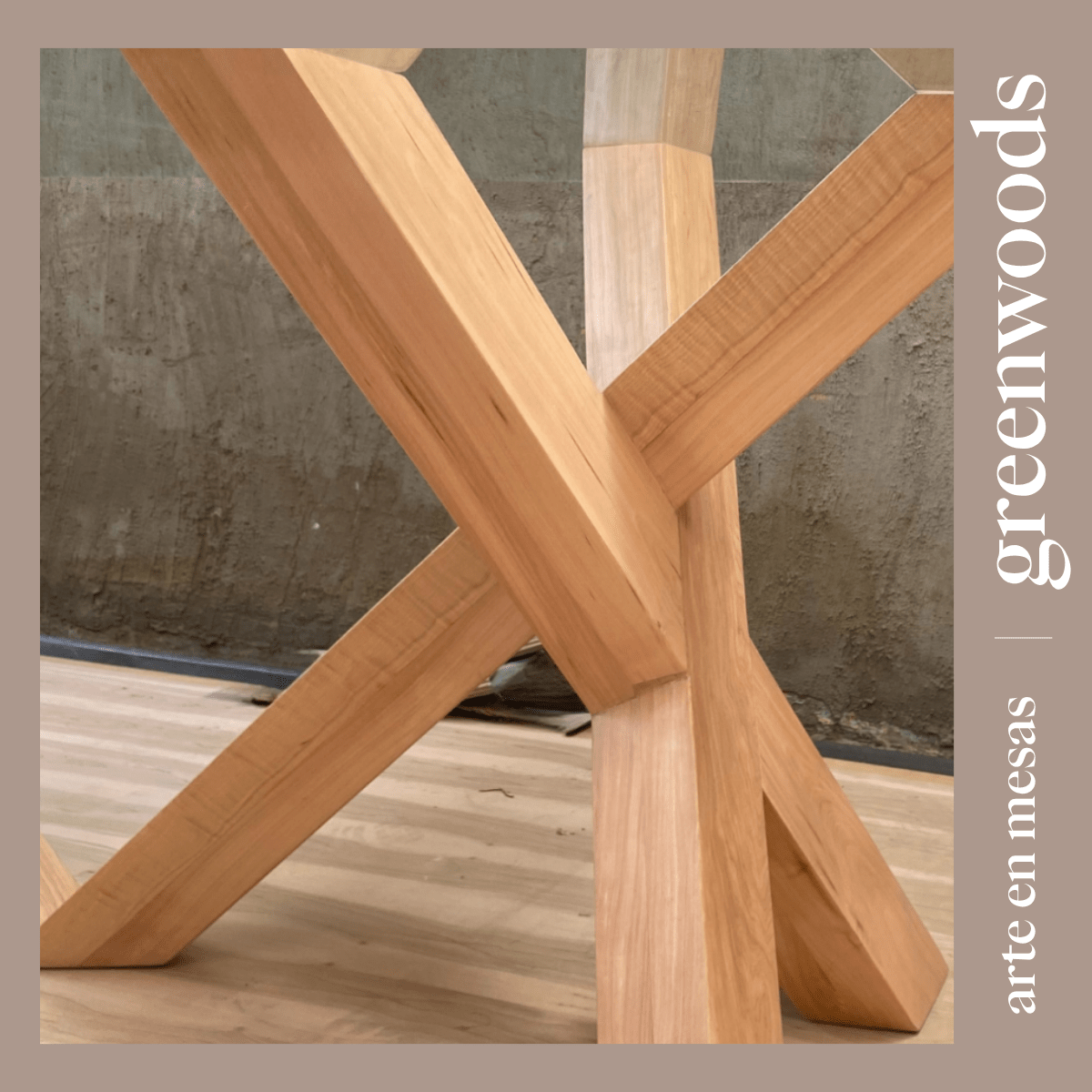 MESA DE COMEDOR TRIPODE EN MADERA LENGA - mesa comedor | Greenwoods Chile