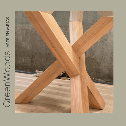 Mesa de comedor Tripode en madera lenga terraza - mesa comedor | Greenwoods Chile