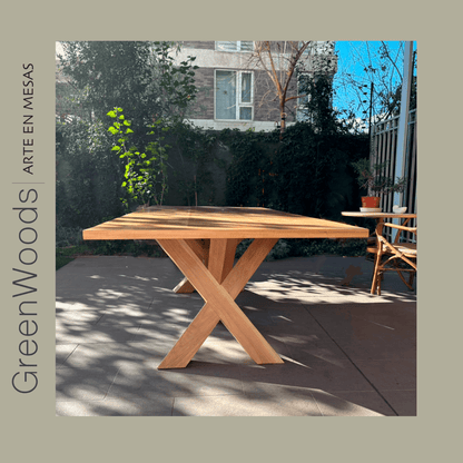 Mesa de comedor Tripode en madera lenga terraza - mesa comedor | Greenwoods Chile