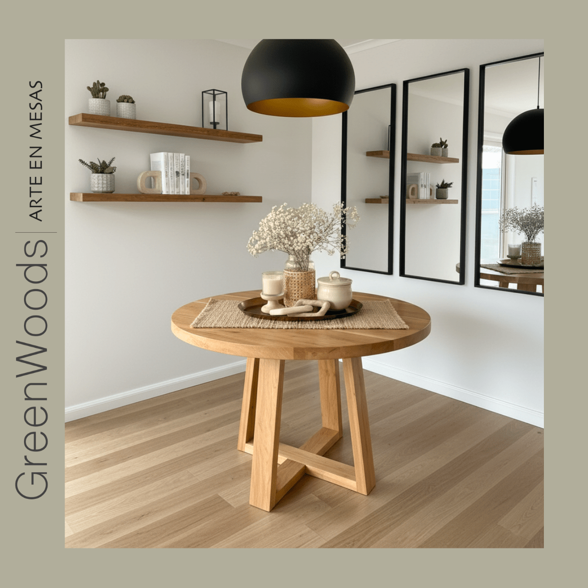 Mesa redonda Napoles en madera lenga - Mesas | Greenwoods Chile