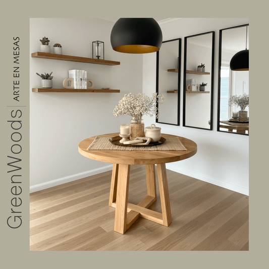 Mesa redonda Napoles en madera lenga - Mesas | Greenwoods Chile