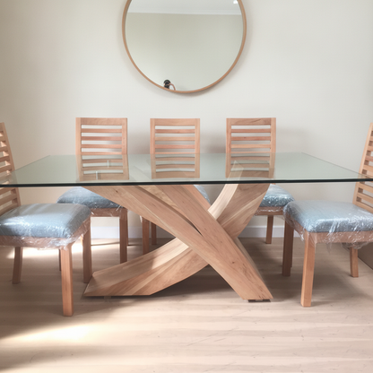 Juego de Comedor Picasso con Vidrio y Sillas Antonia | Greenwoods