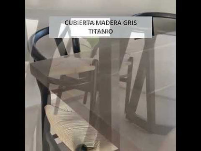MESA DE COMEDOR MADERA Y FIERRO NEGRO SIENA.