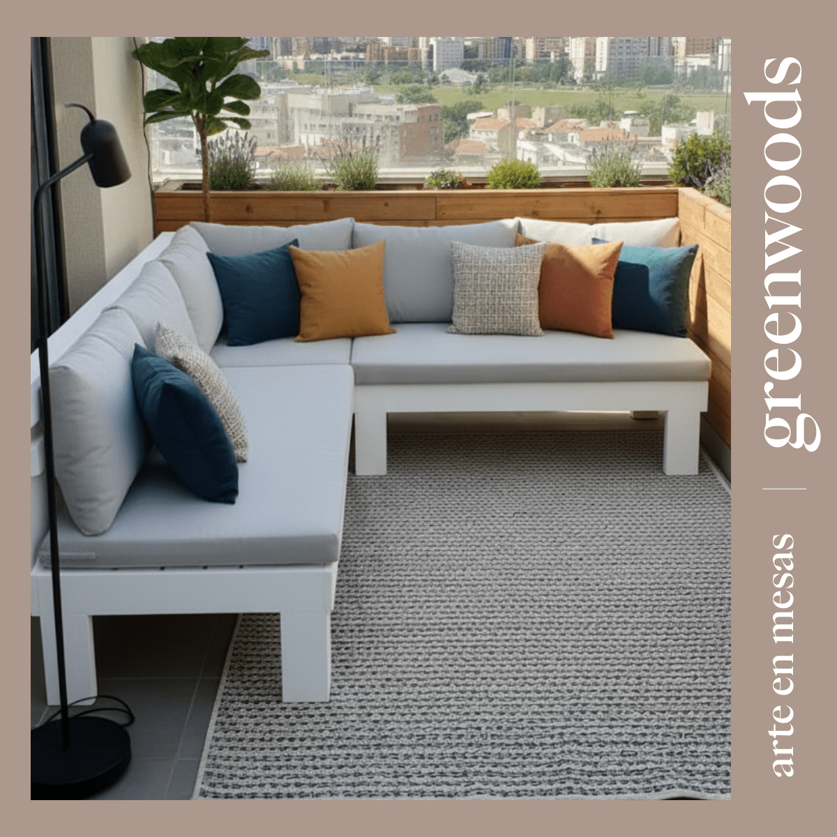 Seccional terraza marbella de madera - | Greenwoods Chile