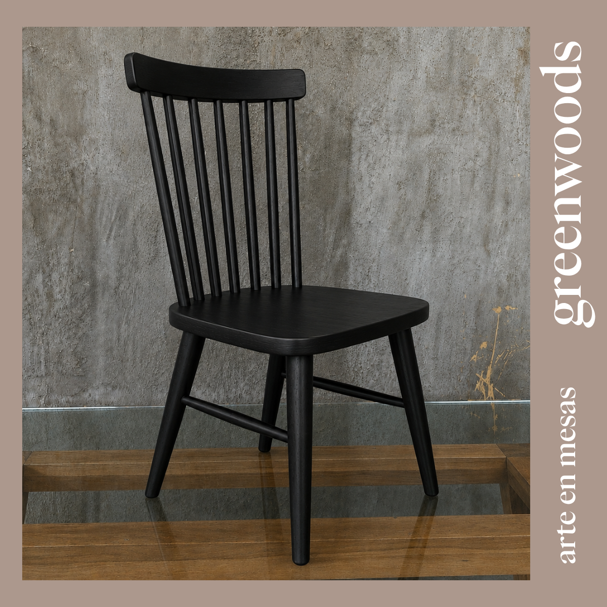 Silla de Comedor Moderna en Madera  | Modelo Windsor - banquetas | Greenwoods Chile