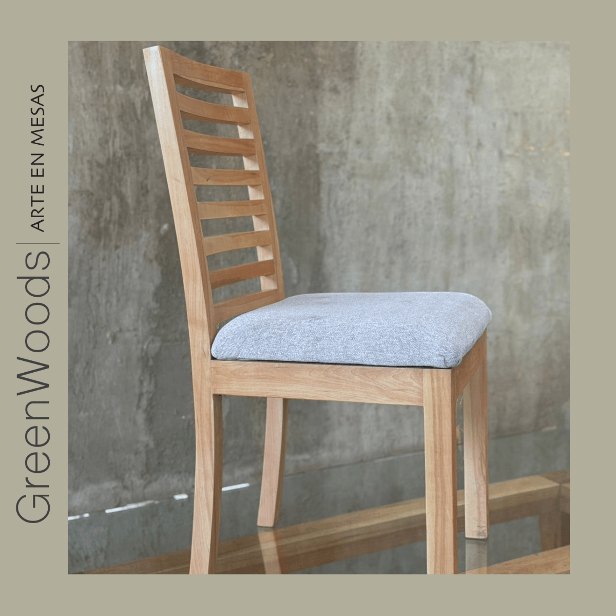 Silla de Comedor Antonia en Madera Lenga con Tapiz | Moderna y Cómoda - banquetas | Greenwoods Chile