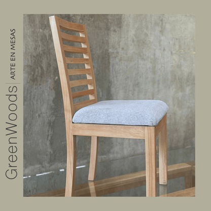 Silla de Comedor Antonia en Madera Lenga con Tapiz | Moderna y Cómoda - banquetas | Greenwoods Chile