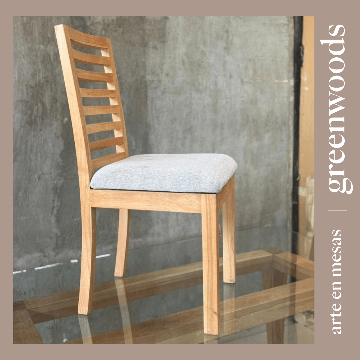 Silla de Comedor Antonia en Madera Lenga con Tapiz | Moderna y Cómoda - banquetas | Greenwoods Chile