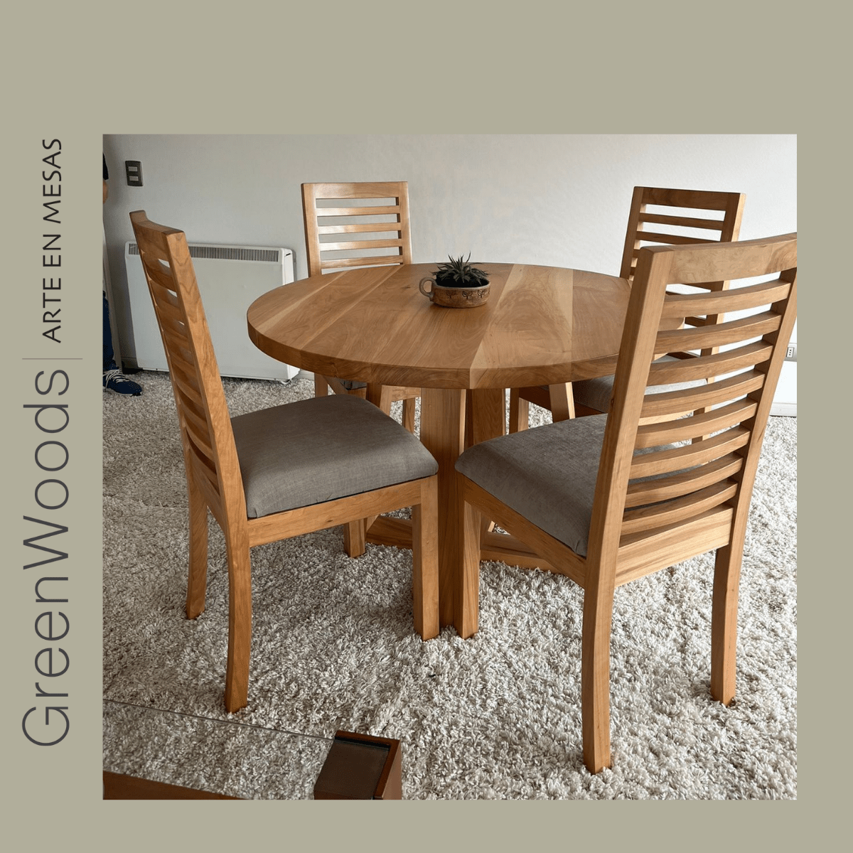 Silla de Comedor Antonia en Madera Lenga con Tapiz | Moderna y Cómoda - banquetas | Greenwoods Chile