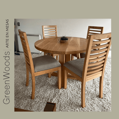 Silla de Comedor Antonia en Madera Lenga con Tapiz | Moderna y Cómoda - banquetas | Greenwoods Chile