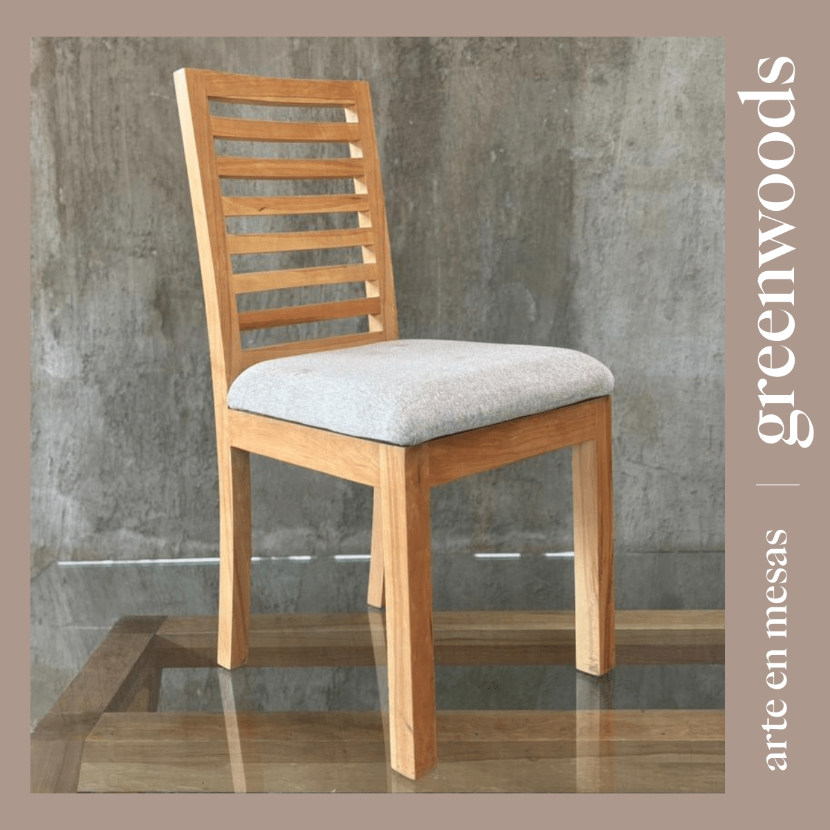 Silla de Comedor Antonia en Madera Lenga con Tapiz | Moderna y Cómoda - banquetas | Greenwoods Chile