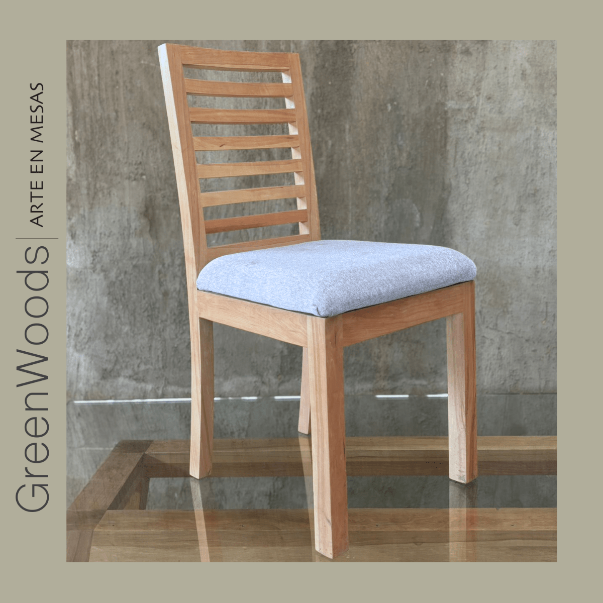 Silla de Comedor Antonia en Madera Lenga con Tapiz | Moderna y Cómoda - banquetas | Greenwoods Chile