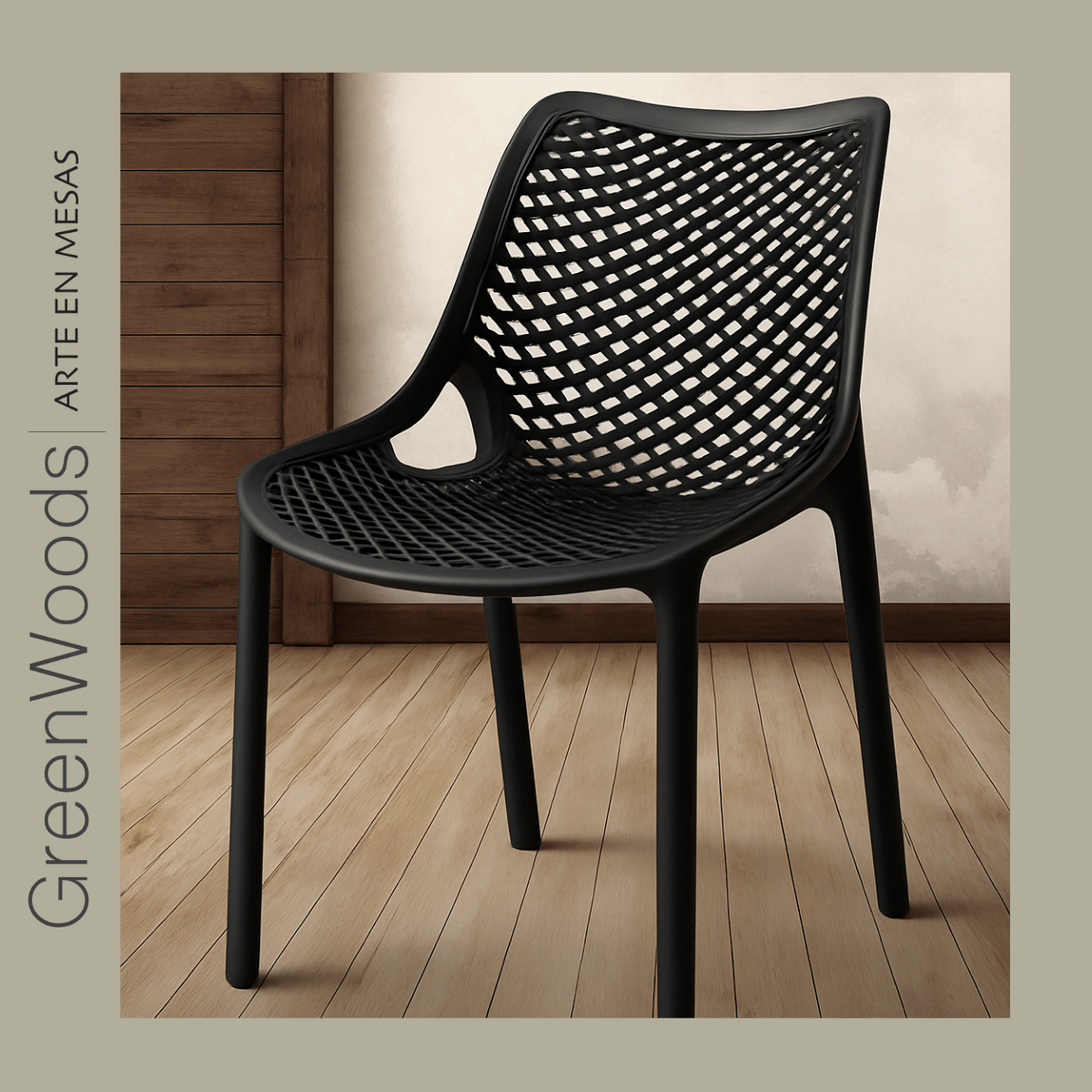 Silla Riviera para terraza y jardín – vista lateral | Greenwoods Chile