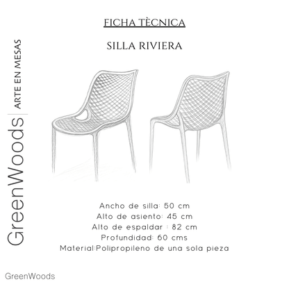 Silla de Comedor y Terraza Riviera - banquetas | Greenwoods Chile