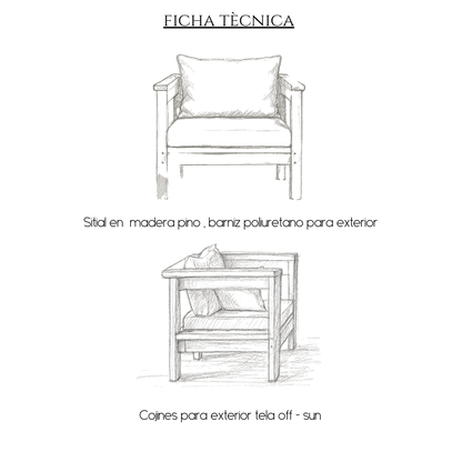 Sitial marbella terraza madera - | Greenwoods Chile