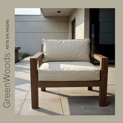 Sitial Valencia de terraza en madera lenga – Greenwoods Chile