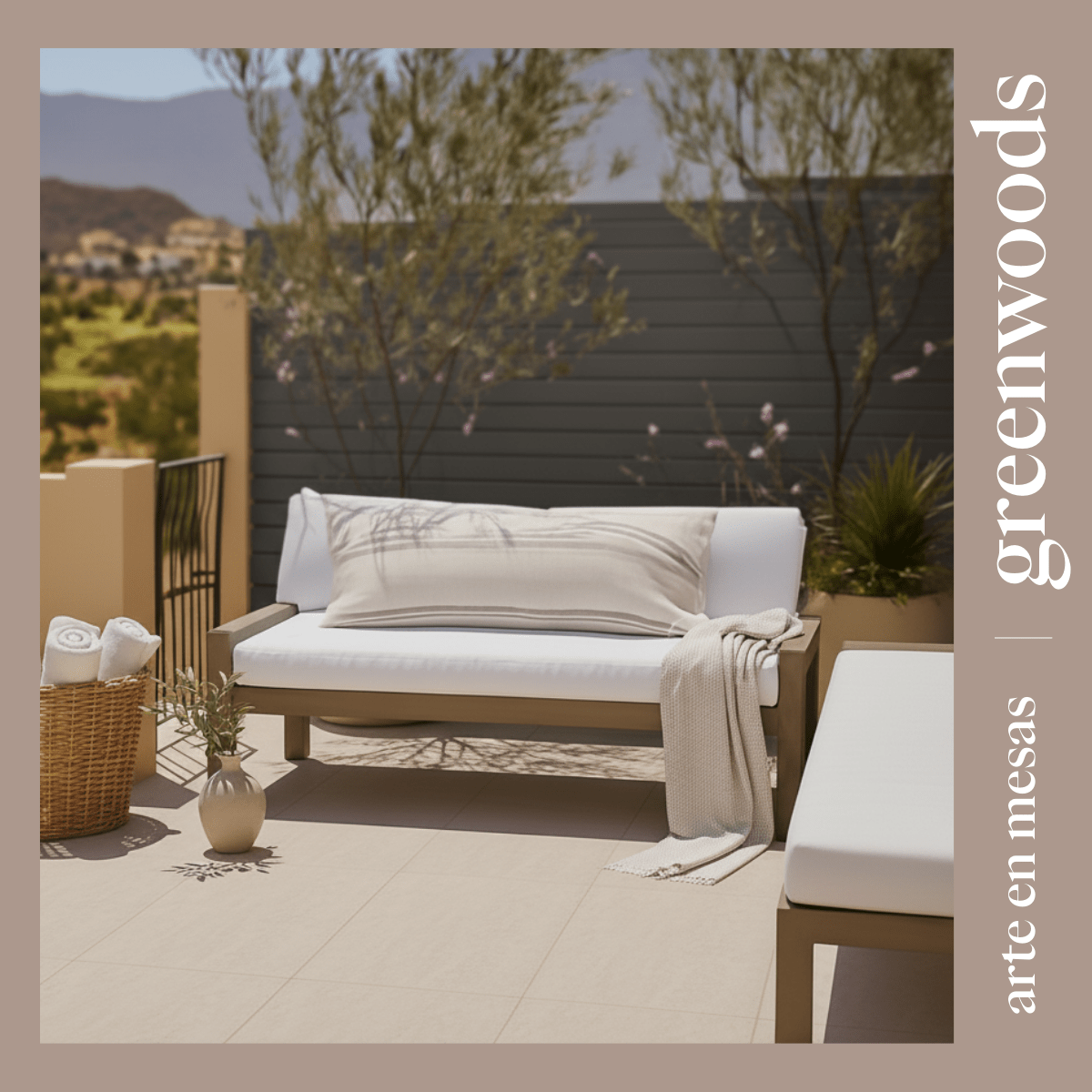 Sofá Terraza Valencia en madera lenga | Greenwoods Chile. - | Greenwoods Chile