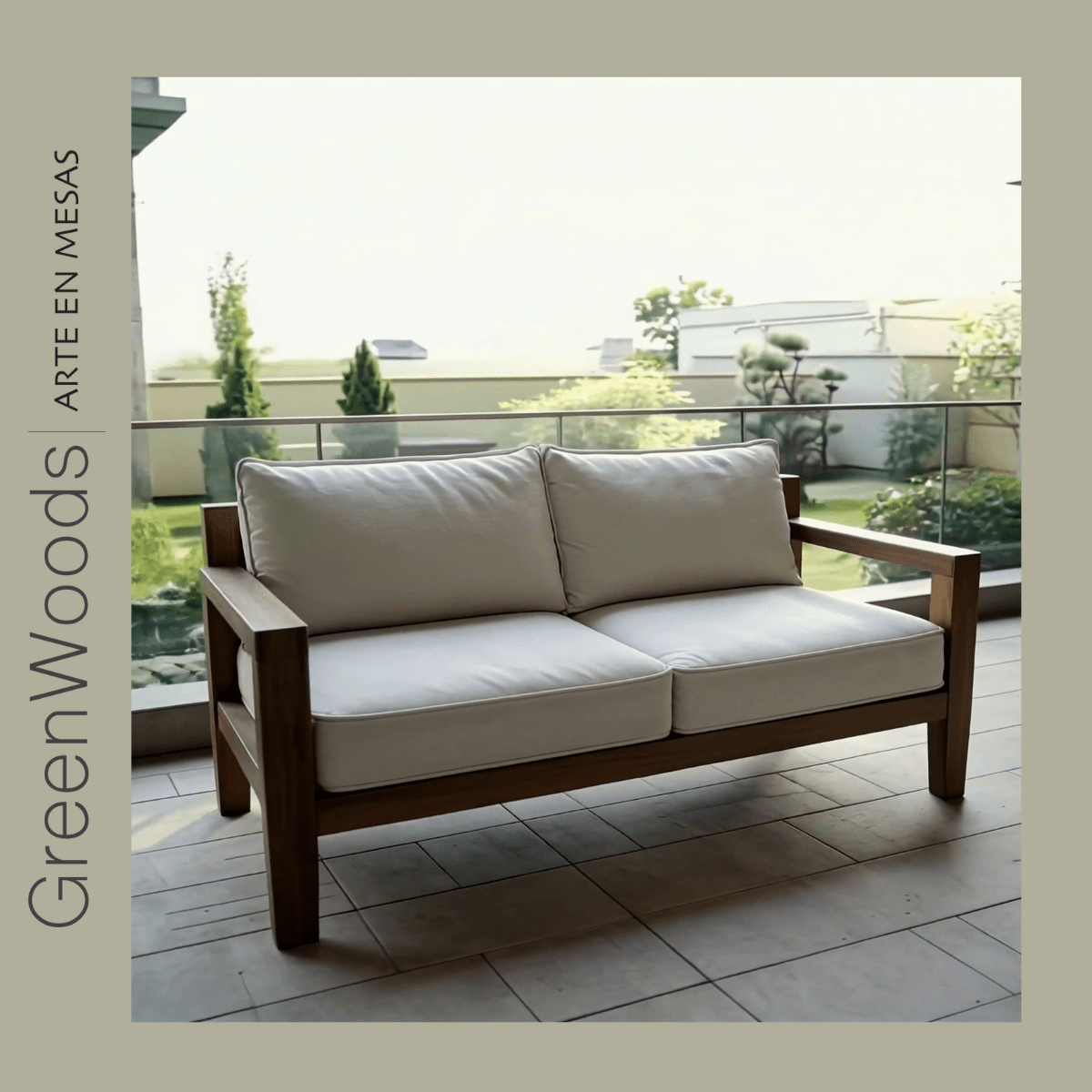 Sofa Terraza Valencia madera lenga - | Greenwoods Chile