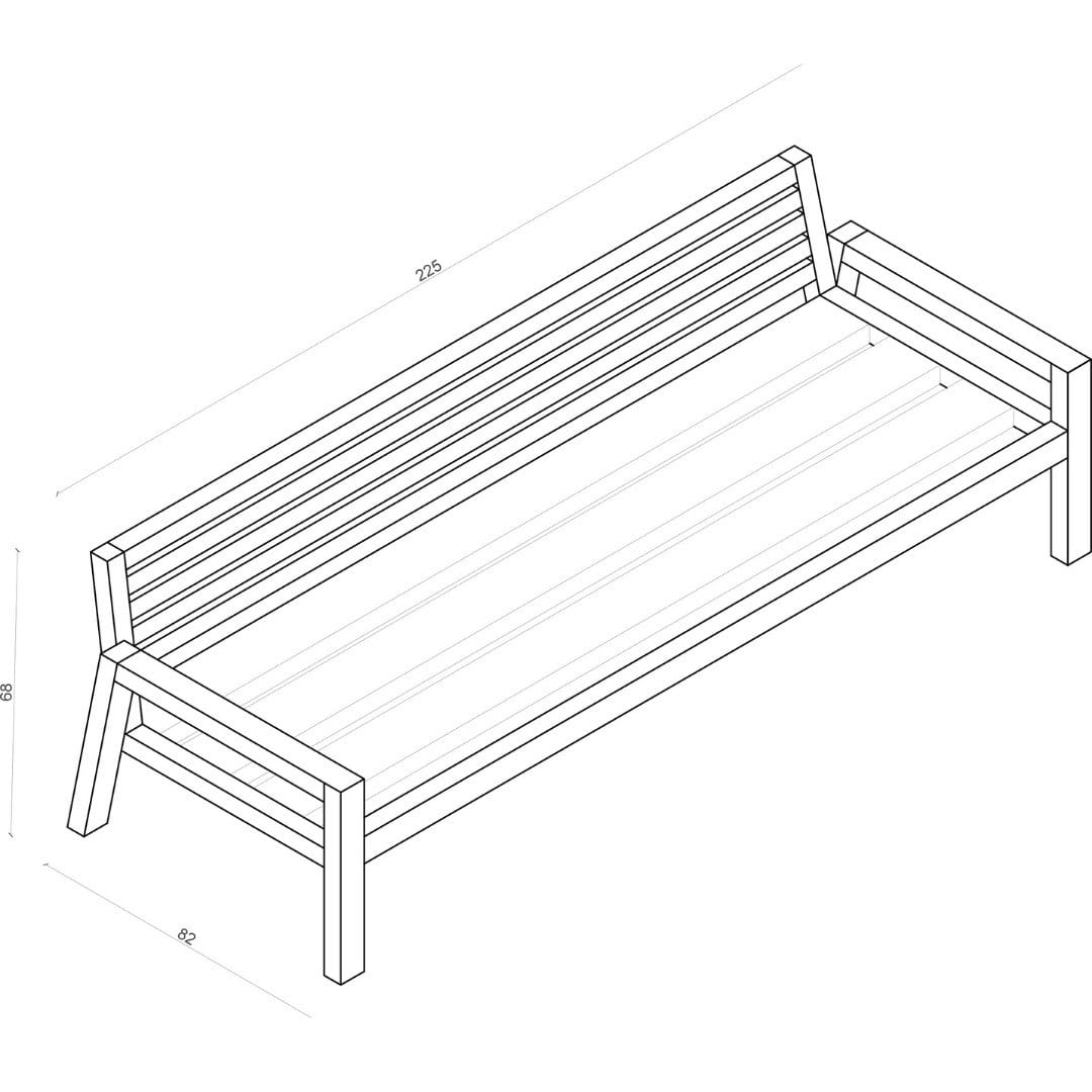 Sofa Valencia 3 Cuerpos Canteria