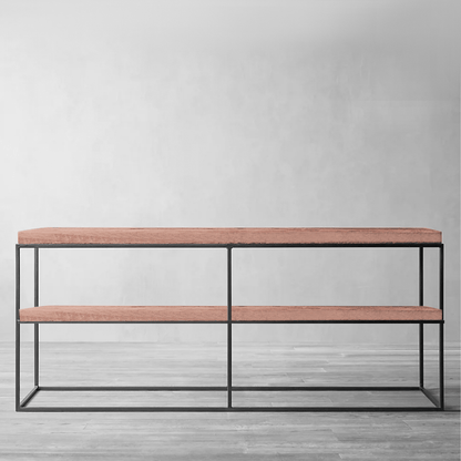 Arrimo Ruby Doble como mesa consola de entrada o living, fabricado a medida por GreenWoods en Santiago