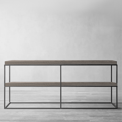 Estructura robusta de fierro negro del Arrimo Ruby Doble, diseño resistente y elegante para interiores