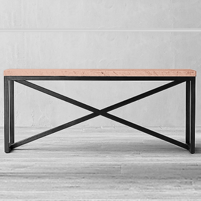 Arrimo lateral Murano en madera Lenga y base de fierro negro | Greenwoods Chile