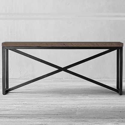 Arrimo moderno en madera Lenga clara con fierro negro | Greenwoods Chile
