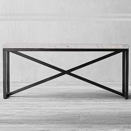 Arrimo consola robusta y elegante de madera y fierro | Greenwoods Chile