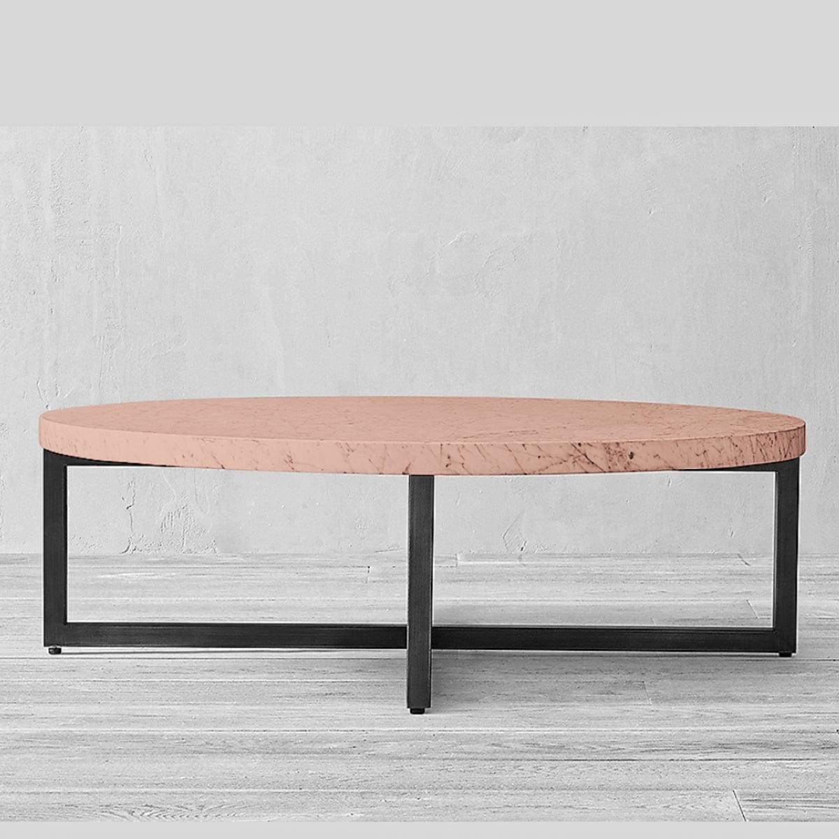 Mesa de centro Murano en madera maciza y fierro negro | Greenwoods Chile