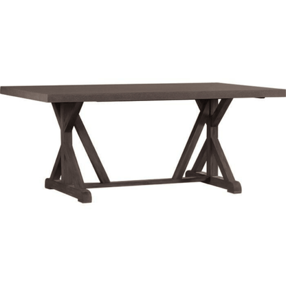 Mesa de comedor Polonia en madera lenga tono oscuro — base doble X a medida, disponible en múltiples tonos — Greenwoods Chile