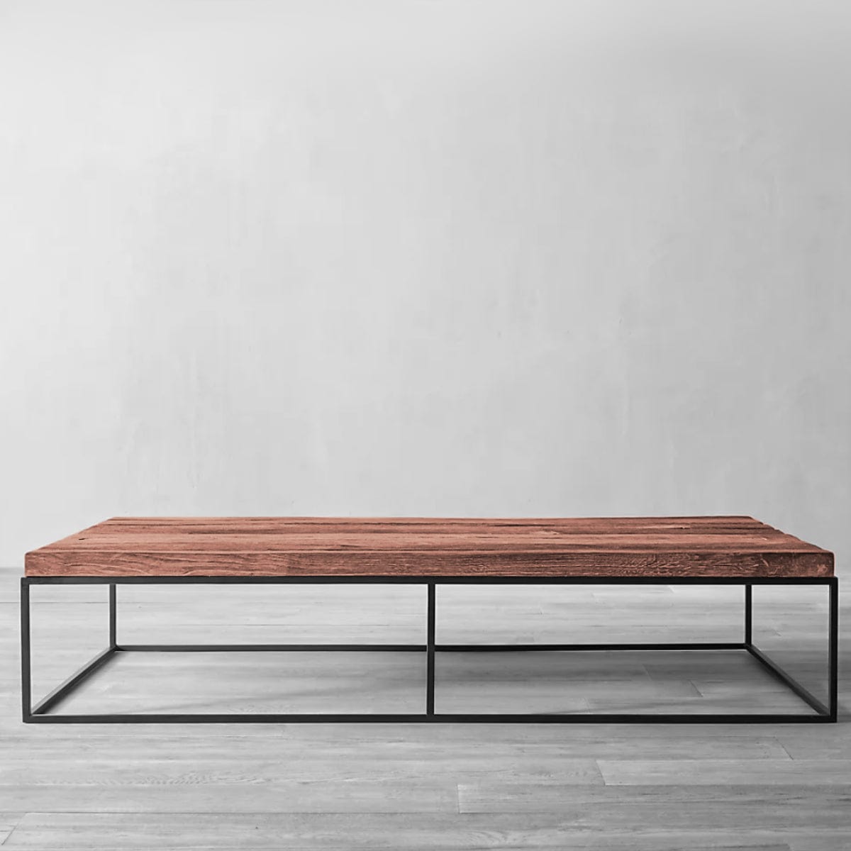 Mesa de centro Ruby en madera lenga maciza y base de fierro negro | Greenwoods