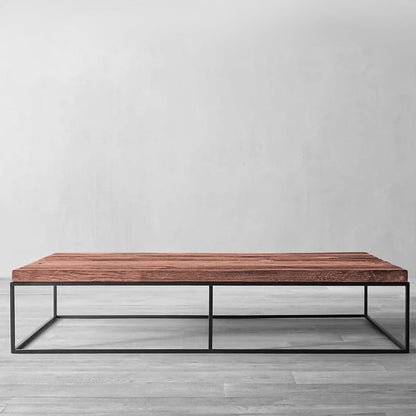 Mesa de centro Ruby en madera lenga maciza y base de fierro negro | Greenwoods