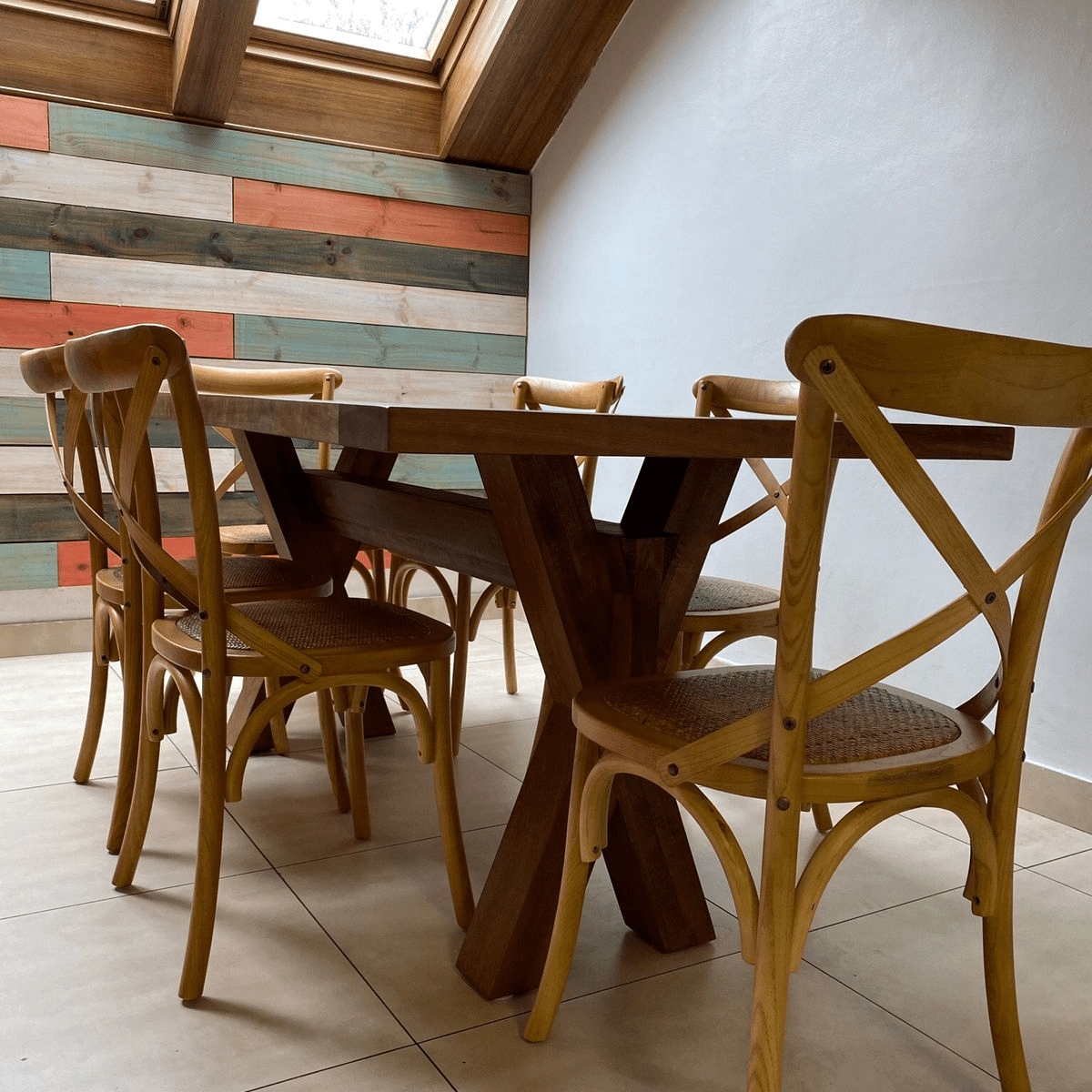 Mesa de comedor madera moderna Tijeras. - mesa comedor | Greenwoods Chile