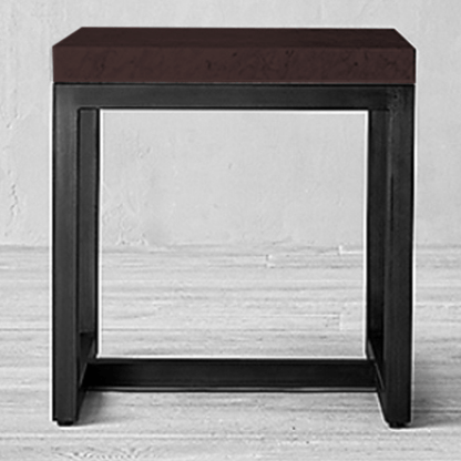 Arrimo lateral moderno en madera maciza y fierro industrial | Greenwoods Chile